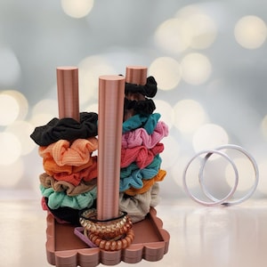 Scrunchies Holder, 3d Printed, Scrunchies Storage, bathroom decor, hai ties holder, hair ties storage, bathroom organizer, Scrunchie Stand