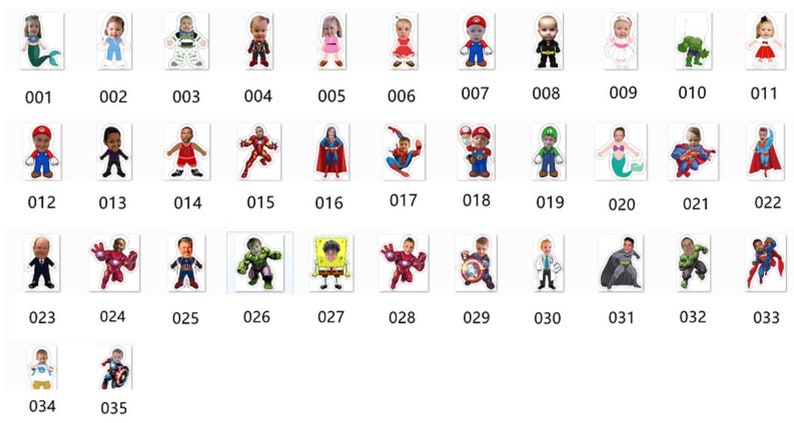 Personalized 3D Bobble head superhero pillow, mermaid, fathers day, mothers day image 7