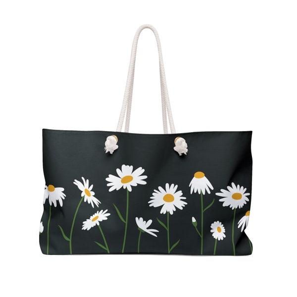 Daisy Oversized Bag | Daisy Overnight Tote | Daisy Gift Idea for Her | Large Daisy Bag | Daisy Tote Bag