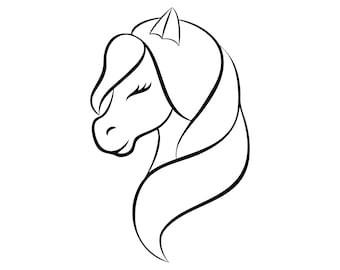 Horse Design - Digital Download SVG PNG Cricut Silhouette Vinyl UV dtf print layered template unicorn