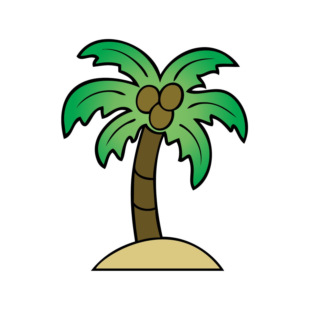 Palm Tree Design Digital Download SVG & PNG File - Etsy
