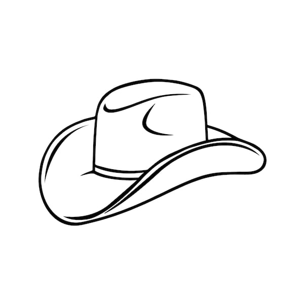 Cowboy Hat Design - Téléchargement numérique SVG & PNG Fichier
