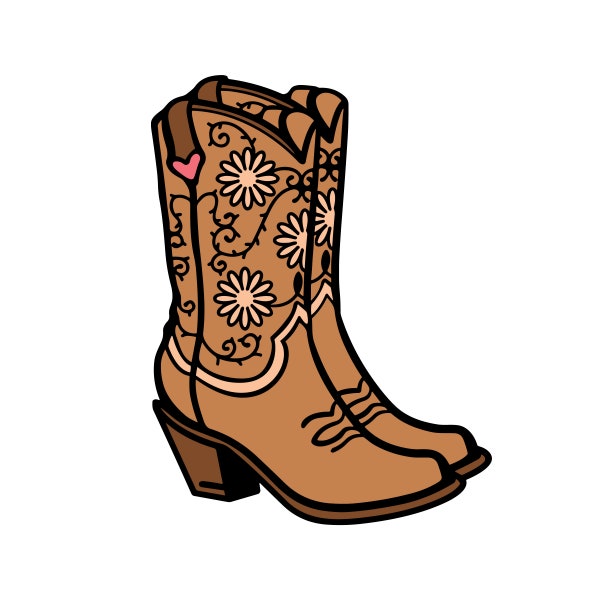 Cowboy Boots Design - Digital Download SVG & PNG File