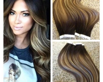 Balayage European Remy Tape in Hair Extensions
