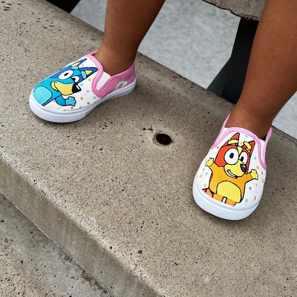 Custom painted Bluey Shoes