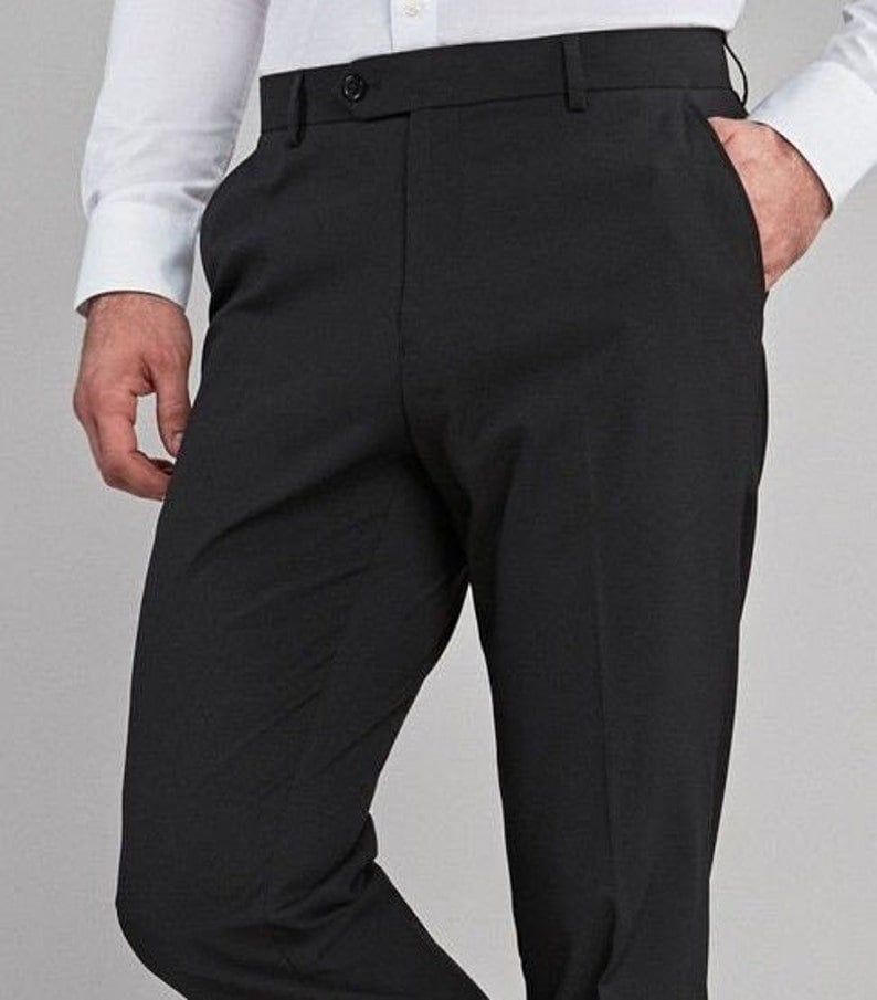 Men Black Party Wear Trouser Men Stylish Wedding Dinner - Etsy
