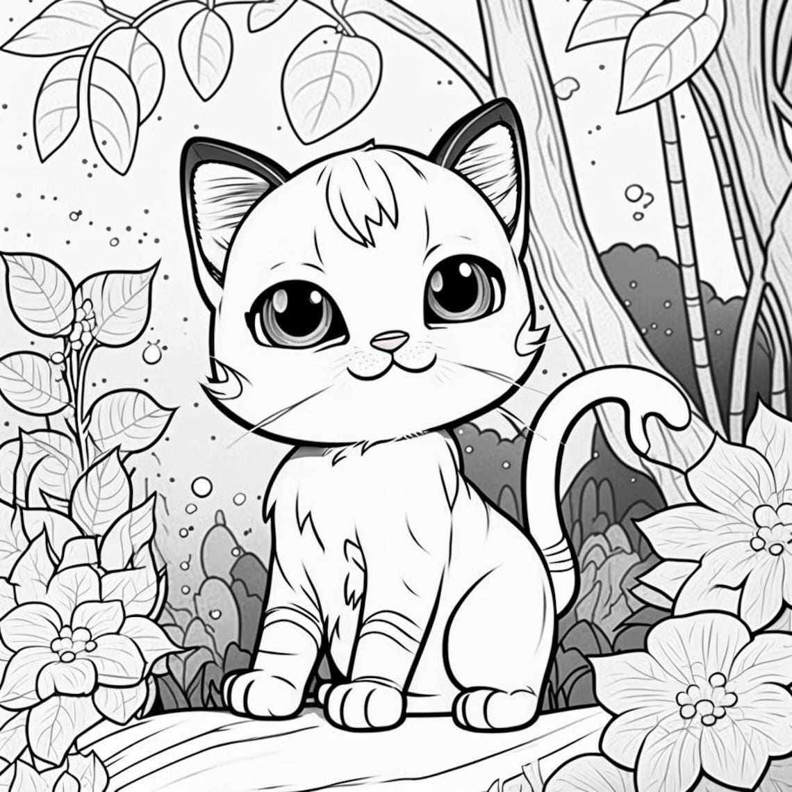 25 Printable Drawings of Cute and Adorable Animals for - Etsy