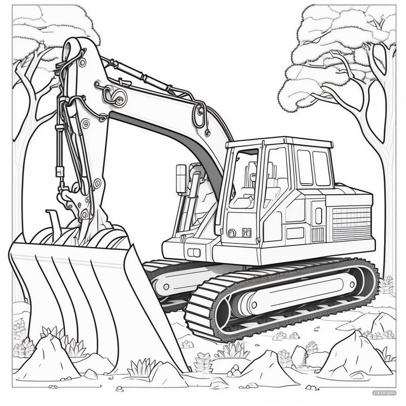 25 Printable Drawings of Construction Trucks and Vehicles for Kids