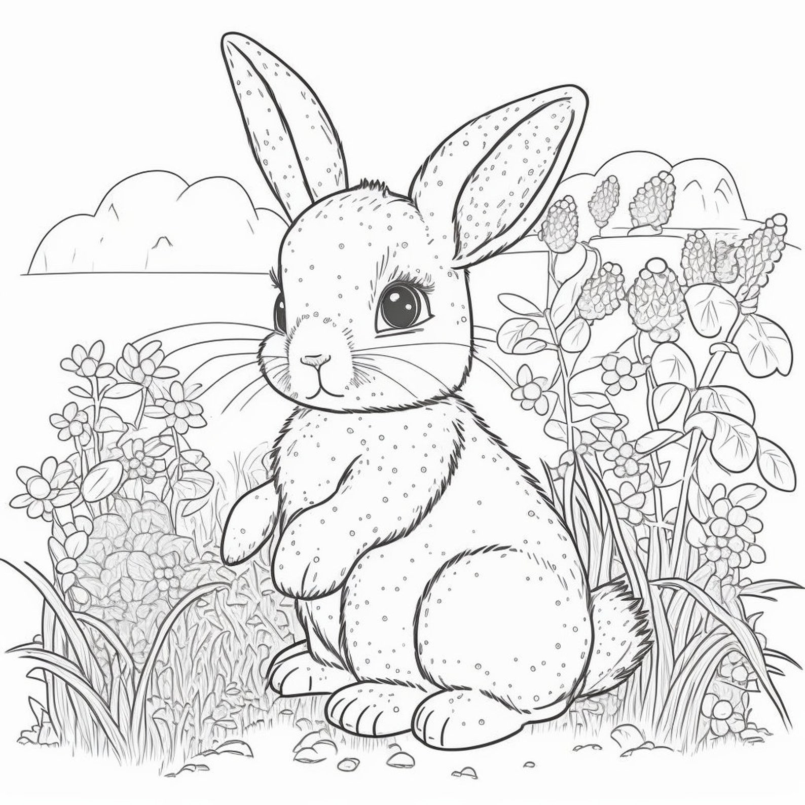 25 Printable Drawings of Cute and Adorable Animals for - Etsy