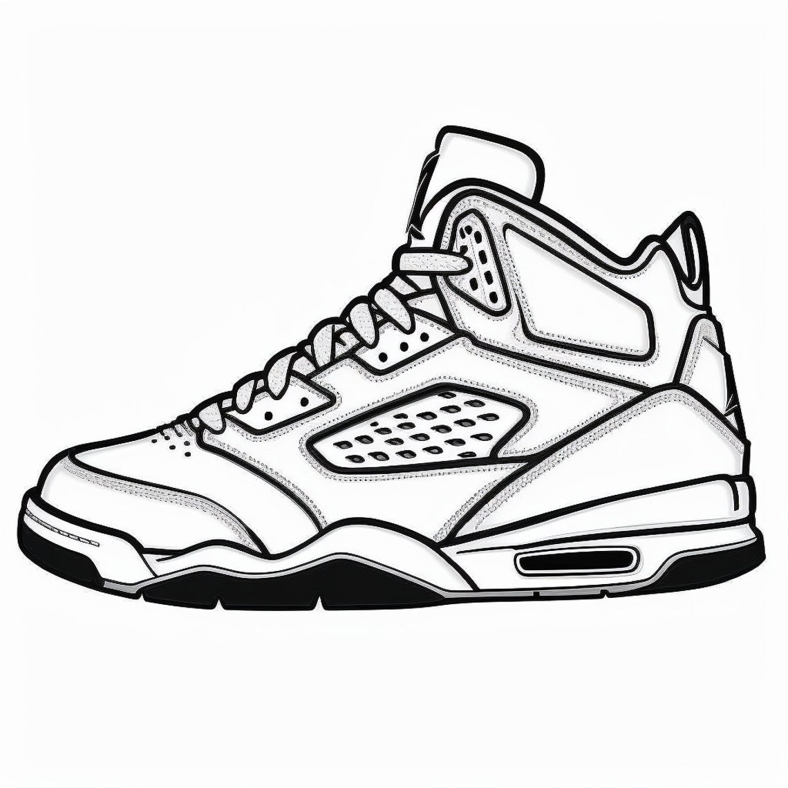 25 Printable Coloring Pages of Sneakers for Shoe Lovers Nike, Adidas ...