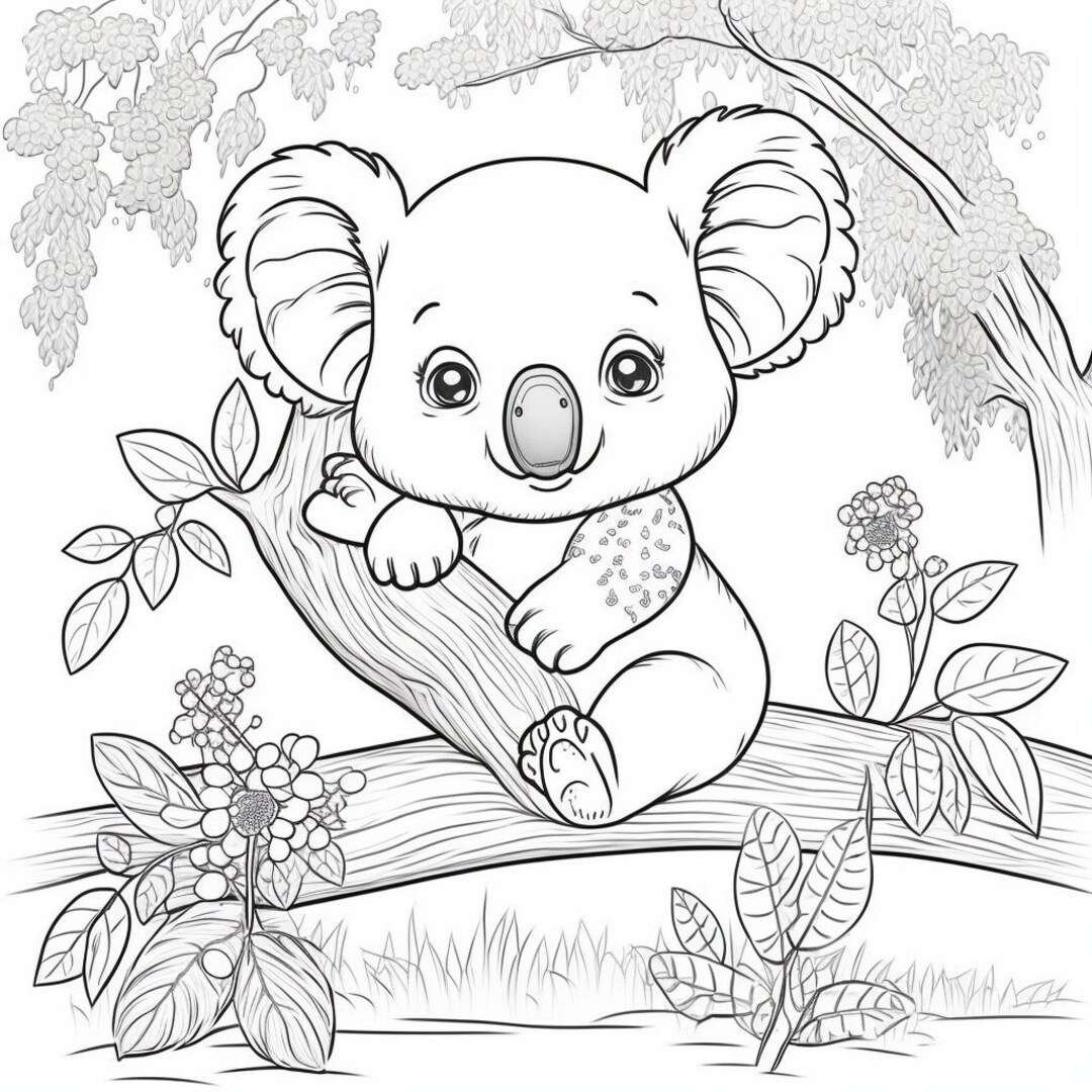 25 Printable Drawings of Cute and Adorable Animals for - Etsy