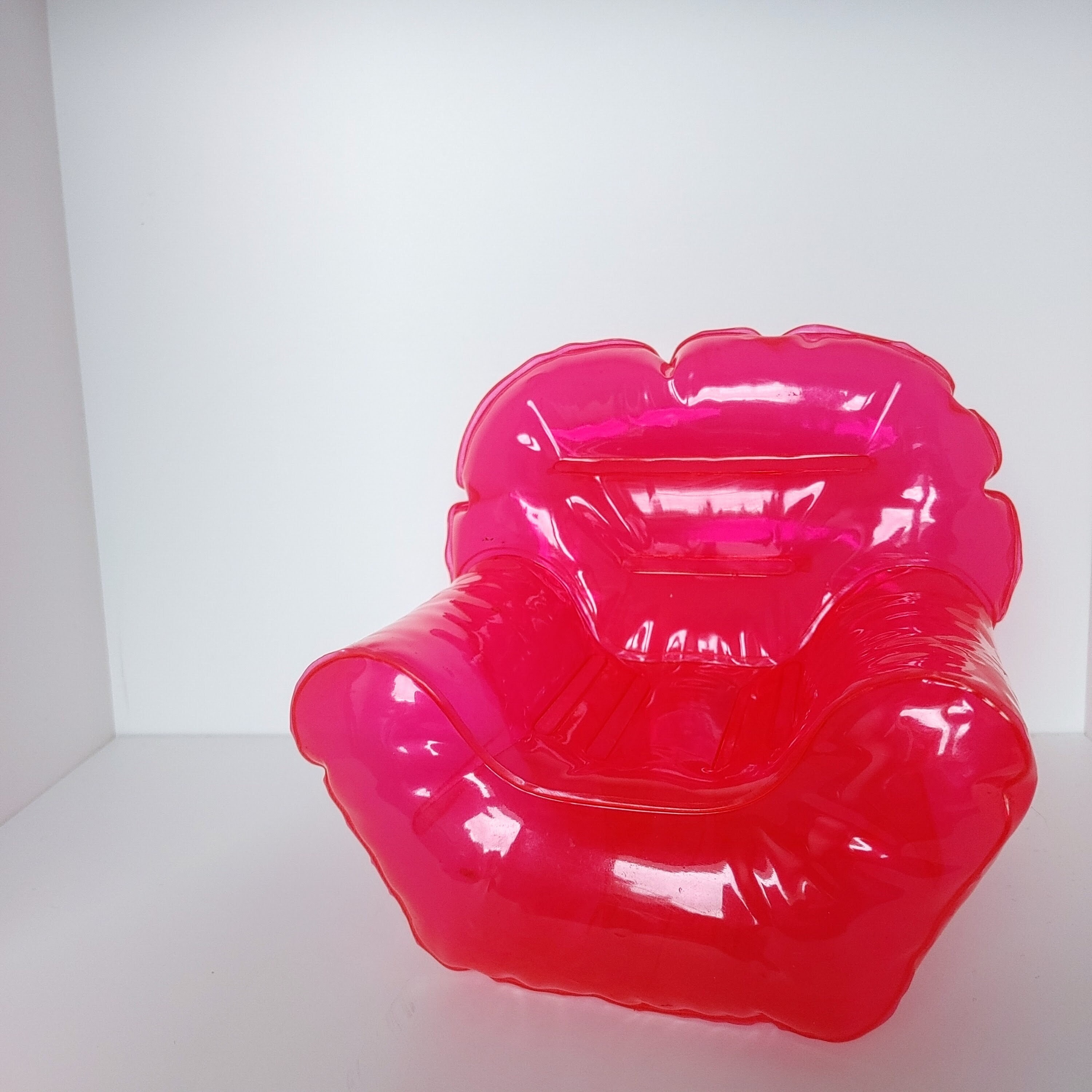 Vintage 1999 Sit In Style Barbie Pink Inflatable Chair