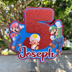 Super Mario Cake Topper Super Mario and Friends Decoration Video Game Party.