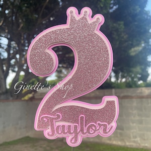 Girl Cake Topper, Girl Party, Little girl birthday party, Toddler, Fancy girl.