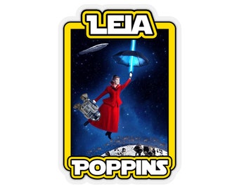 Star Wars Leia Poppins Kiss-Cut Stickers for Laptops, Notebooks, Water bottles