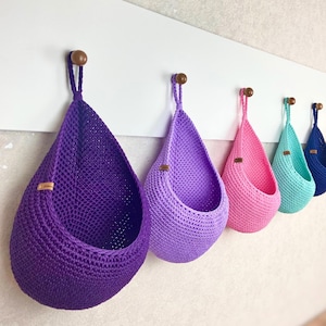 Handmade Hanging Basket: Polypropylene Yarn Wall Storage