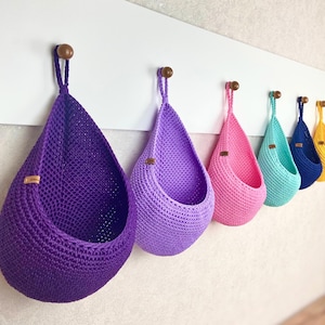Handmade Hanging Basket: Polypropylene Yarn Wall Storage