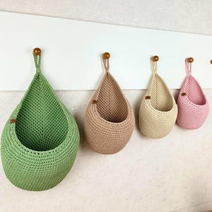 Crochet Wall Hanging Basket: Boho Home Storage