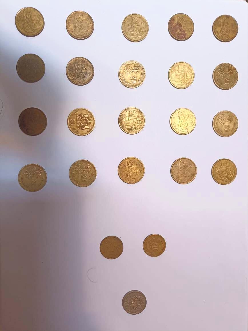 Vintage Moroccan Coin Lot – Old Dirhams & Santimat – Rare North African Currency Collection