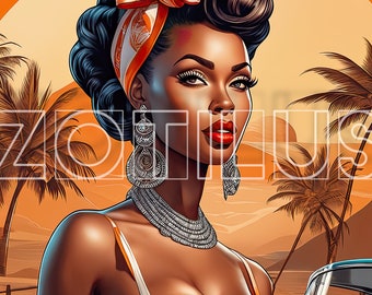 Pack#09 : Retro Vintage pin up glamour (11 jpg) | (Téléchargement immédiat)