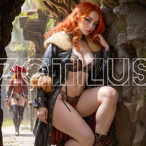 Pack#16: Sexy Sultry Pirate Women in Lingerie by ZoTiLuS (10 jpg) | (Instant Download)