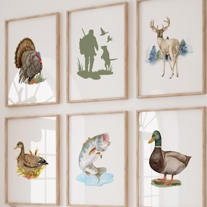 Mallard Duck Wall Art | Fishing Hunting Wall Prints For Boys Room | Duck Nursery Decor | Outdoorsy Animal Prints | Deer Hunting Decor