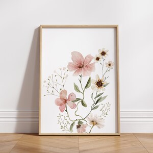 Personalized Wildflower Girls Room or Nursery Prints | Boho Wildflower ...