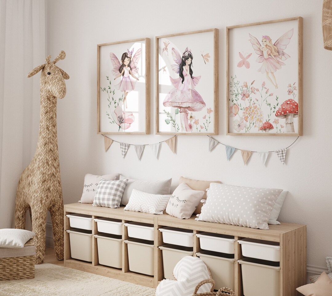 Fairies and Wildflowers Nursery Wall Art - Printable Digital Download ...
