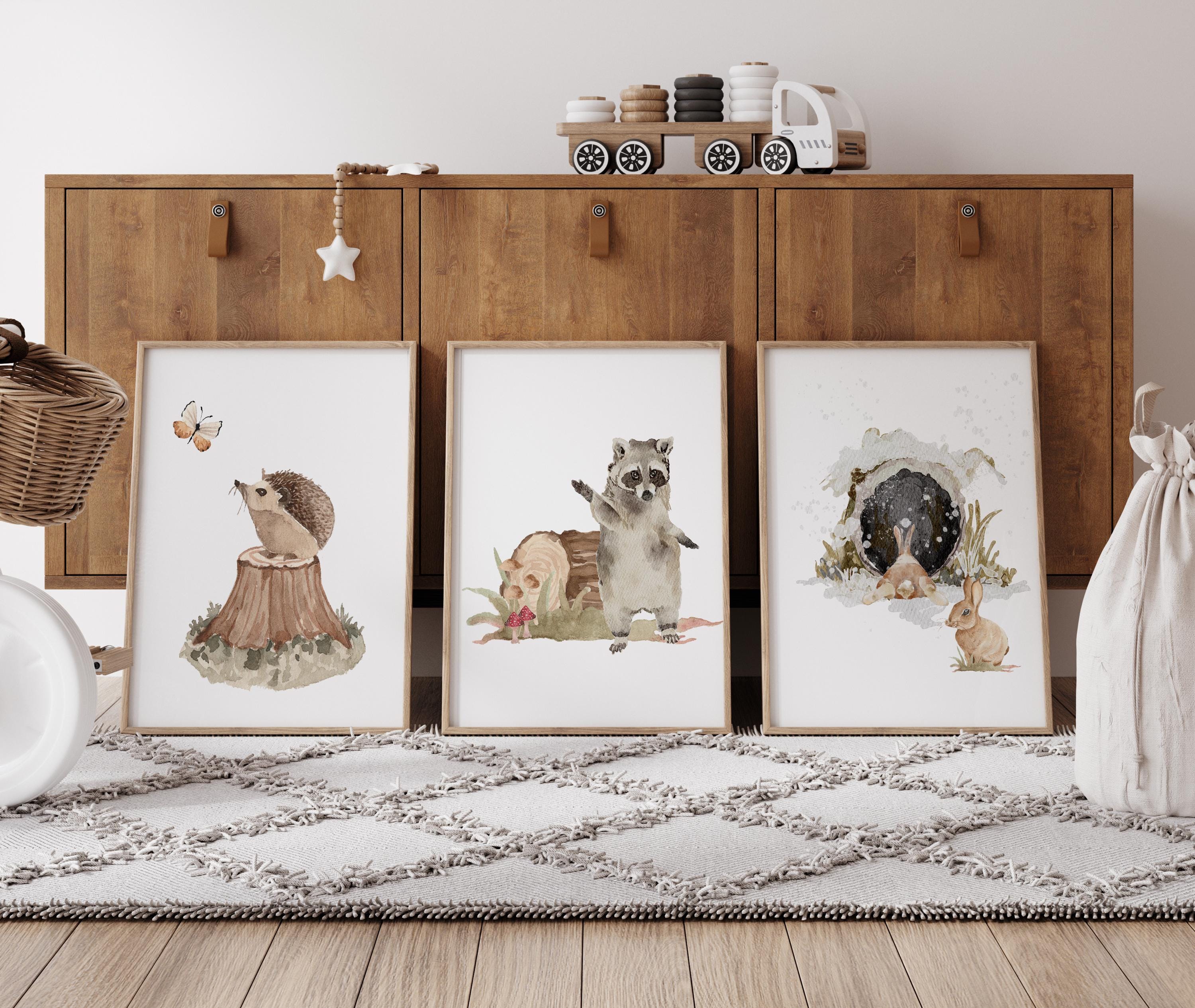 Woodland Animal Prints Set of 6 | Winter Woodland Decor | Forest Animal ...