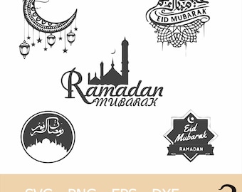 Ramadan kareem SVG Pack, ramadan gift, Mubarak Svg, Happy Ramadan svg, ramadan decoration, ramadan png, islamic holiday openclipart