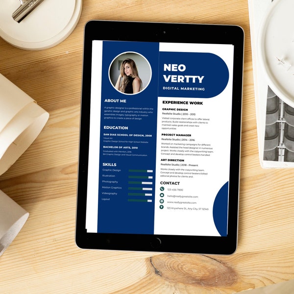 Popular CV Template - Simple and Easy - Digital Download - Personal and Professional - Grab Attention Resume - Use for Job Search