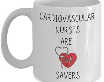 CV Nurse mug, cardiovascular nurse, nurse gift, CV nurse gift, heart nurse gift, friend gift, CV coffee cup