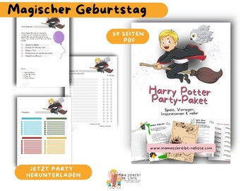 Das magische Zauberpaket für jeden Kindergeburtstag - 59 Seiten u.a. mit Budget Tracker, Mitgebsel- und Spielideen, Rezepte, Ablaufplan