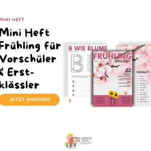 Mini Spring Booklet: Creative spring activities for children - coloring pages, cutting exercises, craft pages, and tracing pages (Download)