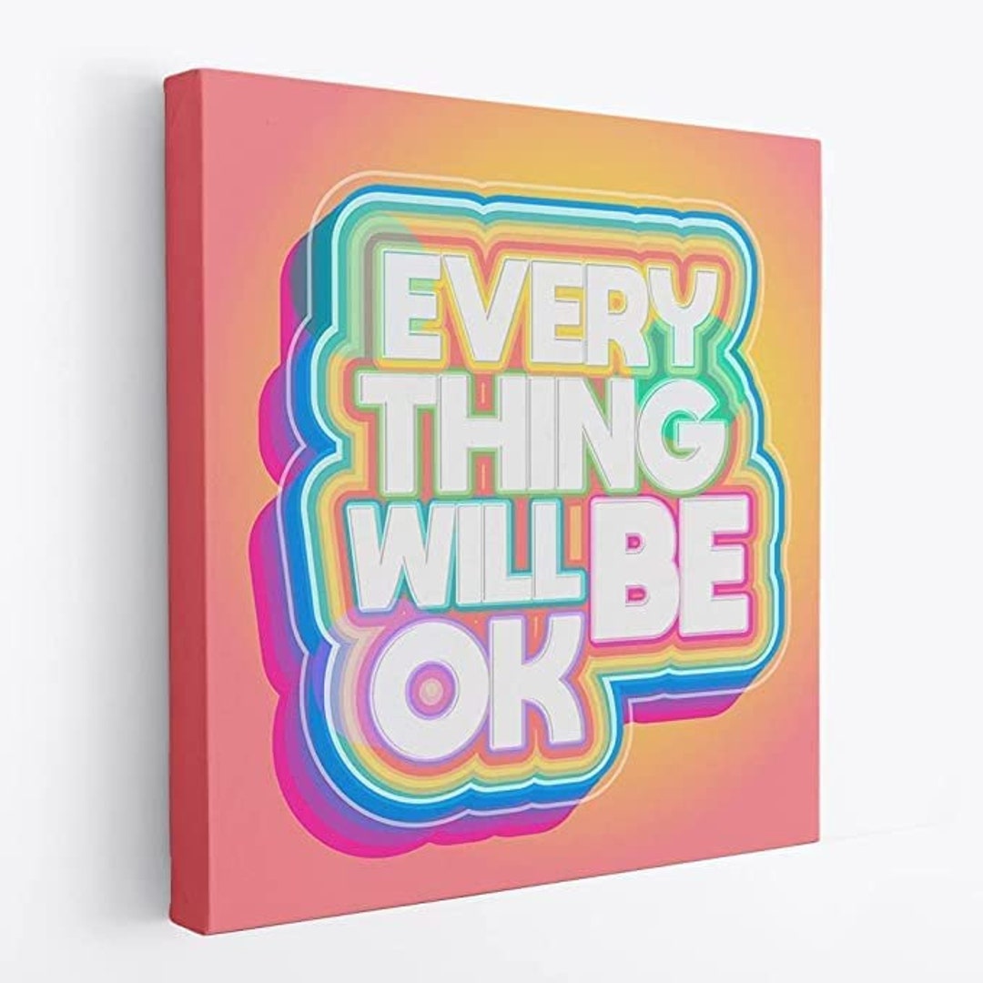 Canvas Motivational Wall Inspirational Quotes Painting Etsy