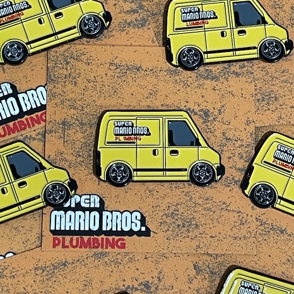 Le film Super Mario Bros. - Épingle en émail pour camionnette de plomberie