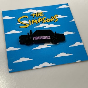 The Simpsons Homers Pink Sedan Enamel Pin image 4