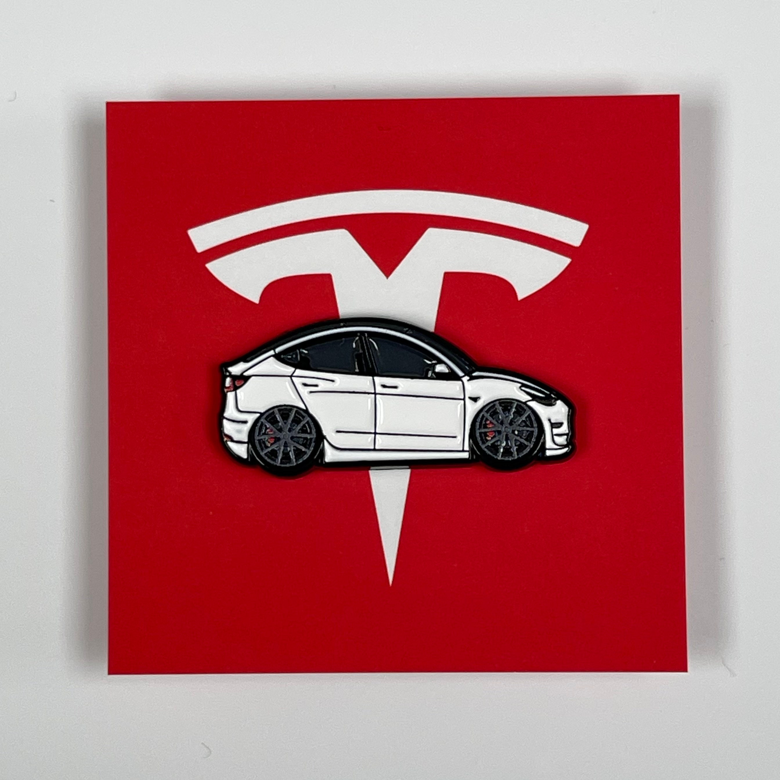Tesla Pin Tesla - Model 3 Enamel Pin - Etsy