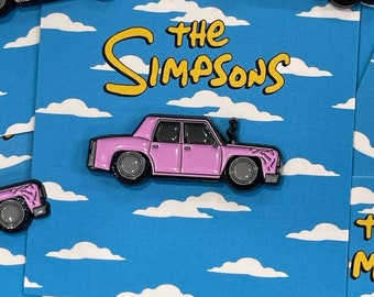 The Simpsons Homer's Pink Sedan Enamel Pin