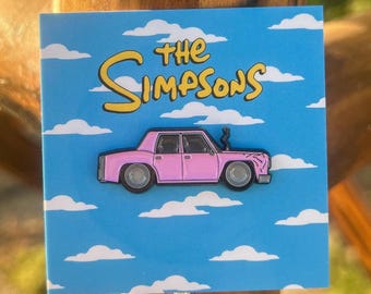 The Simpsons - Homers Pink Sedan Enamel Pin