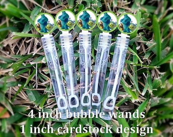 5 Varitas de Burbujas de Monsters Inc. - Recuerdos de Monsters Inc. - Recuerdos de Burbujas - Bolsas de Dulces de Monsters Inc. - Recuerdos de Fiesta de Monstruos - Mini Burbujas - VERDE