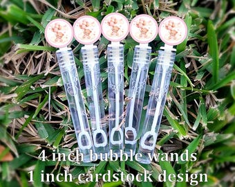 8+ Bearly Wait Bubble Wands - Bear Favors - Bubbles Favors - Bear Party Favors - Mini Bubbles - Gender Reveal - Baby Shower - GIRL SITTING