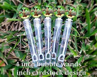 5 Mickey Safari Bubble Wands - Safari Mickey Favors - Bubbles Favors - Mickey Candy Bags - Mickey Party Favors - Mini Bubbles