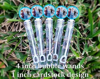 5 Frozen Bubble Wands - Frozen Favors - Bubbles Favors - Frozen Candy Bags - Frozen Party Favors - Mini Bubbles - ALL