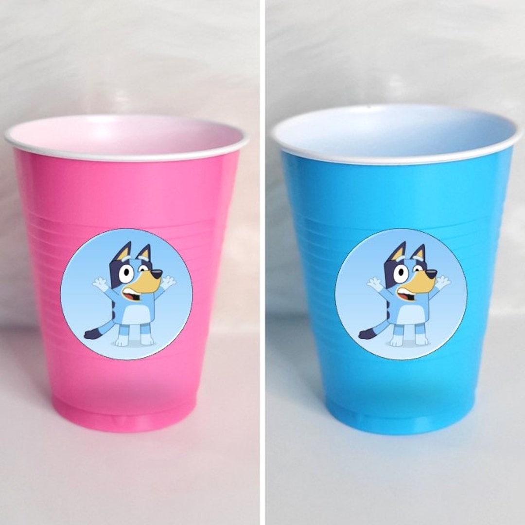 8 18oz Cups Bluey Cups Bluey Favors Party Cup Favors Etsy