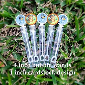 8+ Bluey Bubble Wands - Bluey Favors - Bubbles Favors - Bluey Loot Bags - Bluey Party Favors - Mini Bubbles - BINGO