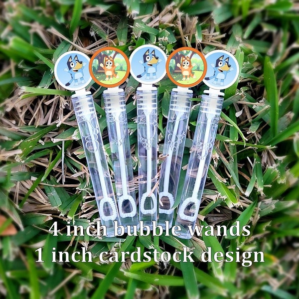 8+ Bluey Bubble Wands - Bluey Favors - Bubbles Favors - Bluey Loot Bags - Bluey Party Favors - Mini Bubbles - BINGO