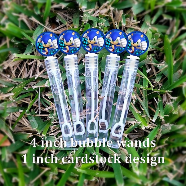 8+ Sonic Bubble Wands - Sonic Party Favors - Bubbles Favors - Sonic Candy Bags - Sonic Favors - Mini Bubbles - NEW