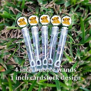 5 Lion King Bubble Wands - Lion King Favors - Bubbles Favors - Lion King Candy Bags - Lion King Party Favors - Mini Bubbles