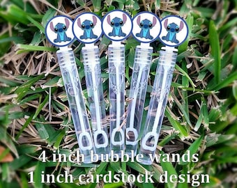 5 Stitch Wands - Stitch Favors - Bubbles Favors - Stitch Loot Bags - Stitch Party Favors - Mini Bubbles